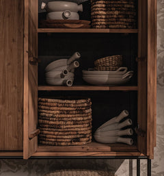 Outline Cabinet 4 Doors 1 Open Rack