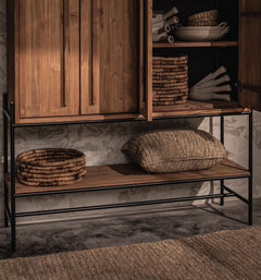 Outline Cabinet 4 Doors 1 Open Rack