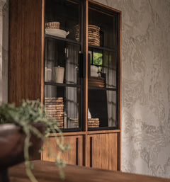 Outline Cabinet 4 Doors 1 Open Rack