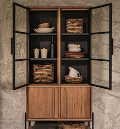 Outline Cabinet 4 Doors 1 Open Rack