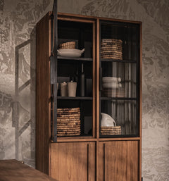 Outline Cabinet 4 Doors 1 Open Rack