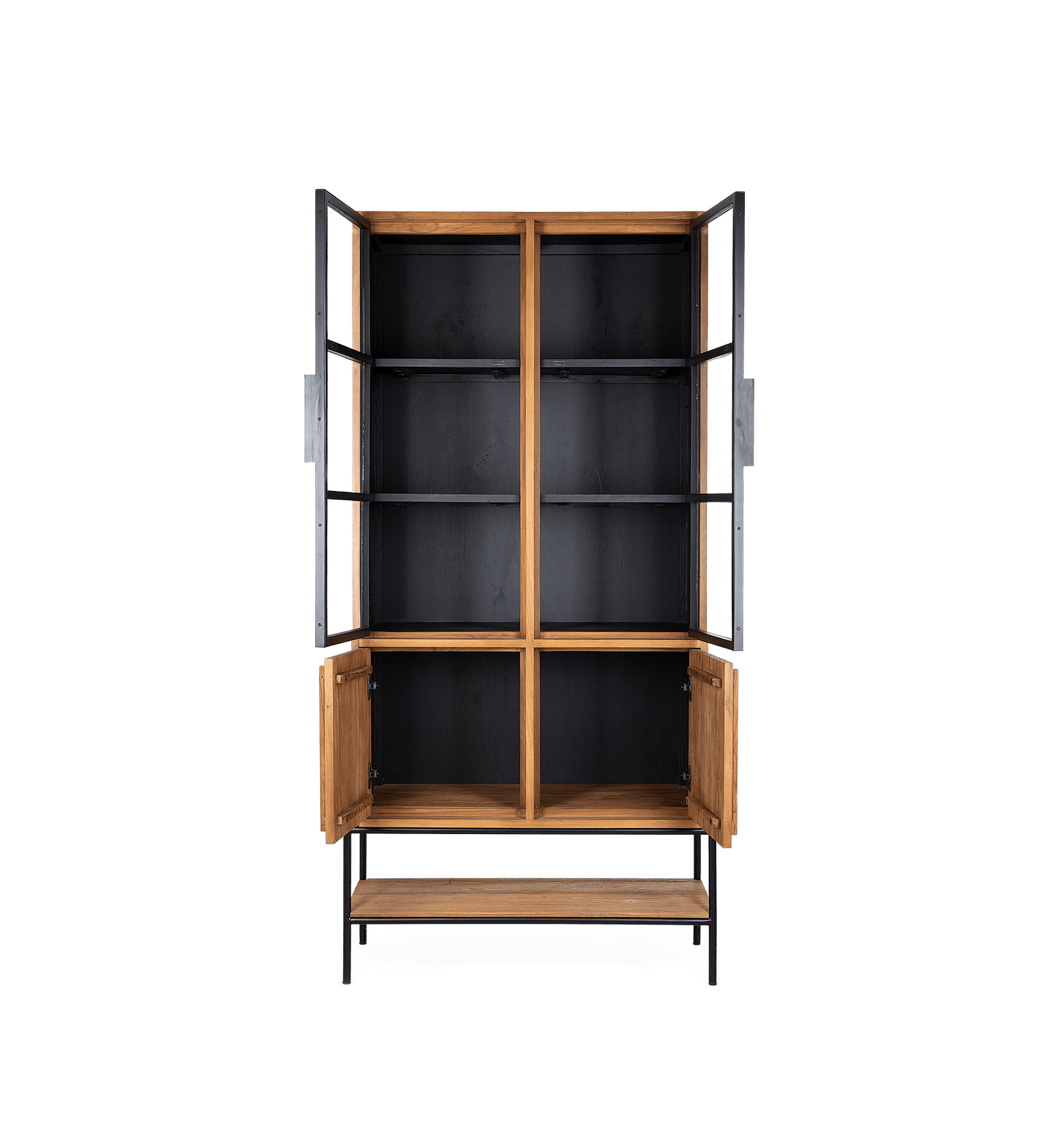 Outline Cabinet 4 Doors 1 Open Rack