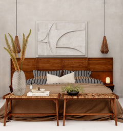 Outline Bed with Side Table