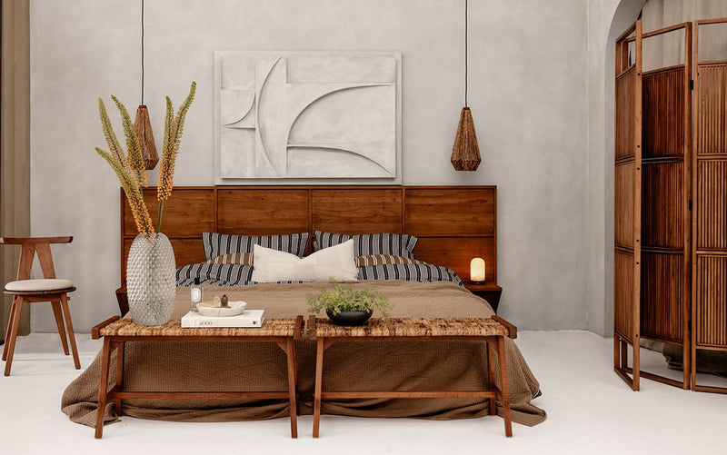 Outline Bed with Side Table