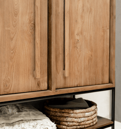 Outline Cabinet 2 Doors 1 Open Rack