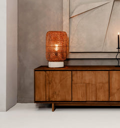 Palma Rattan Table Lamp Brown