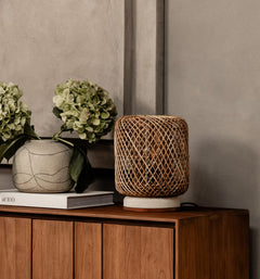 Pole Rattan Table Lamp