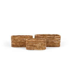 Caterpillar Ambang Rectangular Basket Two-Tone - Set Of 3