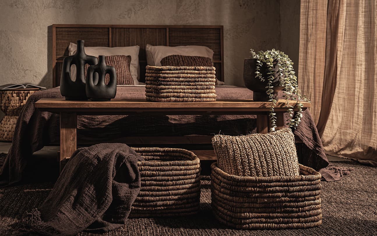 Caterpillar Ambang Rectangular Basket - Set Of 3