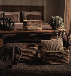 Caterpillar Ambang Rectangular Basket - Set Of 3