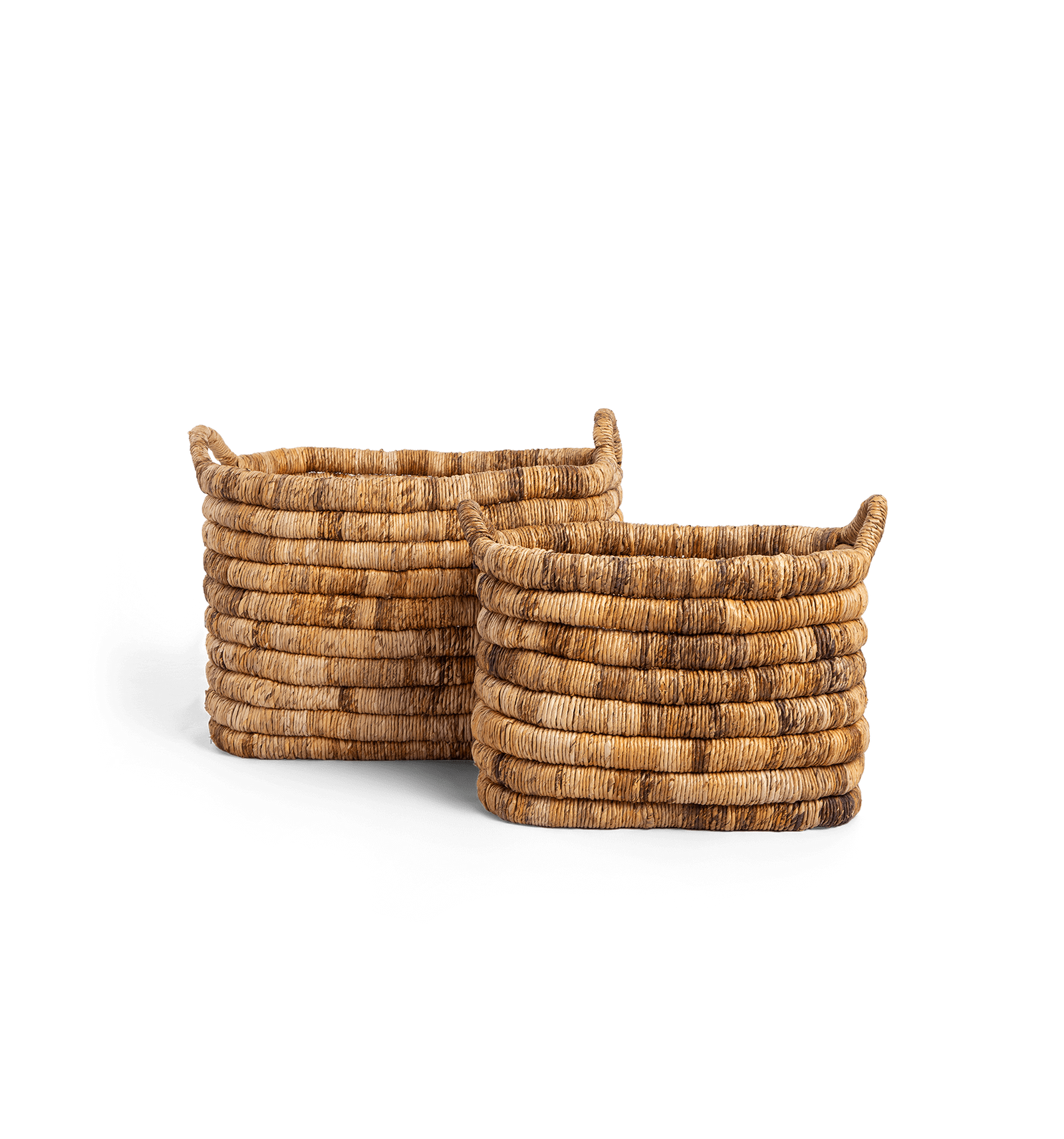 Caterpillar Sago Rectangular Basket Two-Tone - Set Of 2