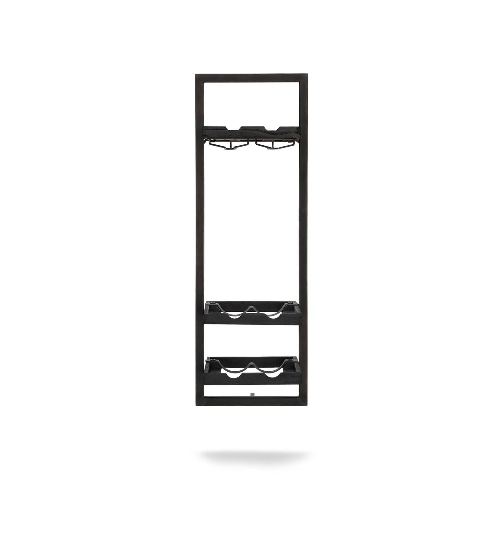 Winerack Charcoal 6 Bottles With Glass Holder Type D
