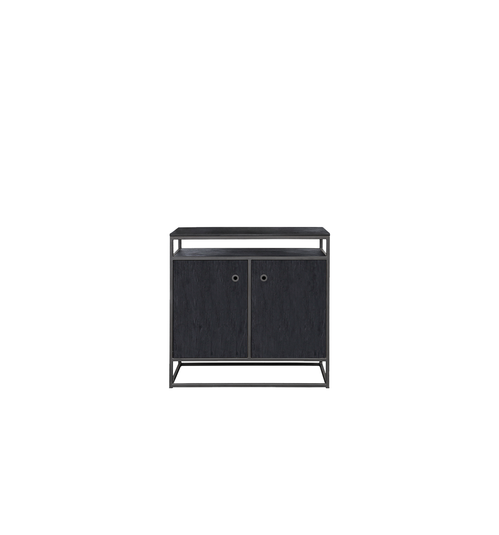 Tuareg Charcoal High Dresser 2 Doors, 1 Open Rack (Second Chance)