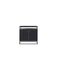Tuareg Charcoal High Dresser 2 Doors, 1 Open Rack (Second Chance)