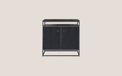 Tuareg Charcoal High Dresser 2 Doors, 1 Open Rack (Second Chance)