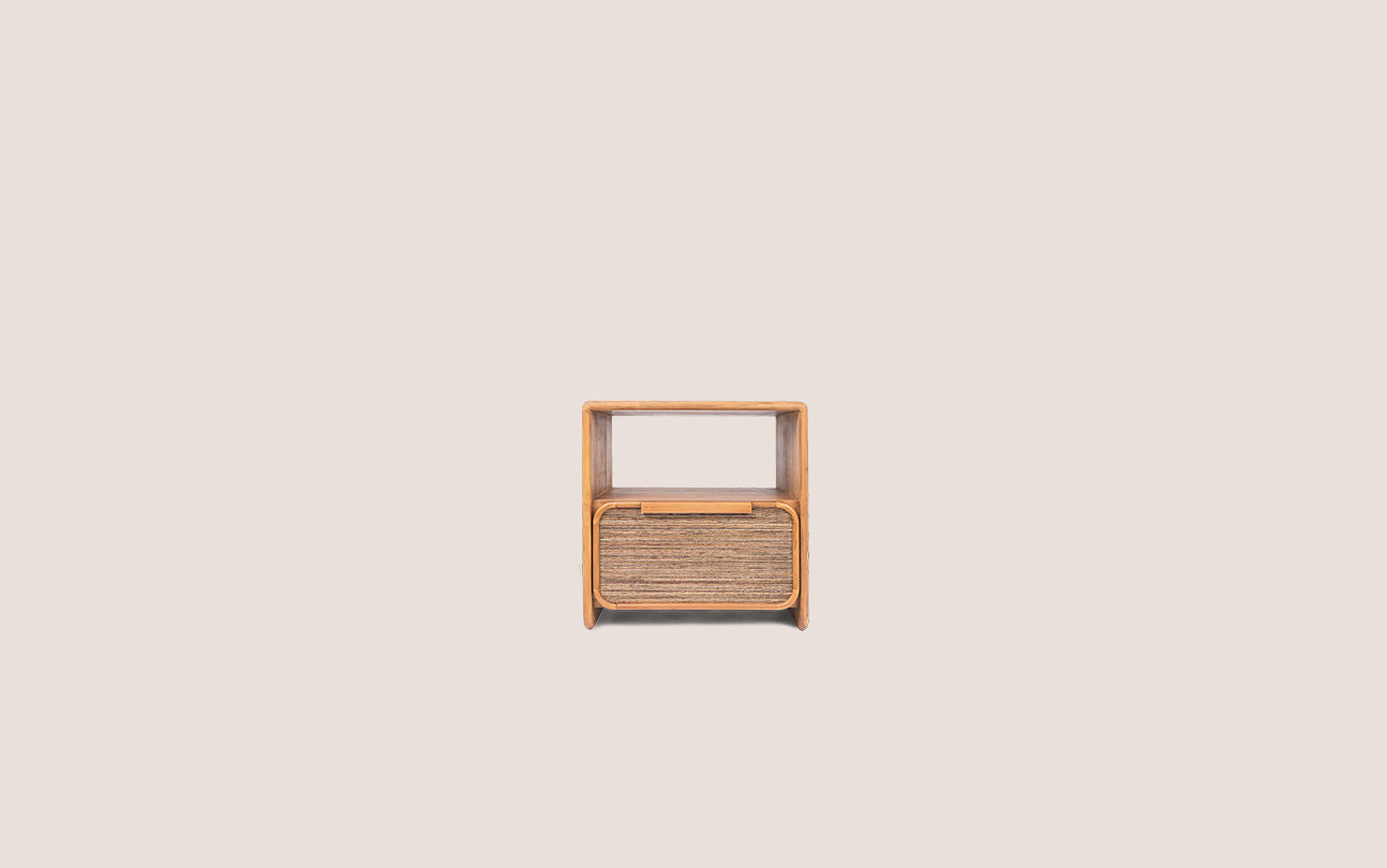 Tess Bed Side 1 Drawer, 1 Open Rack - Coco