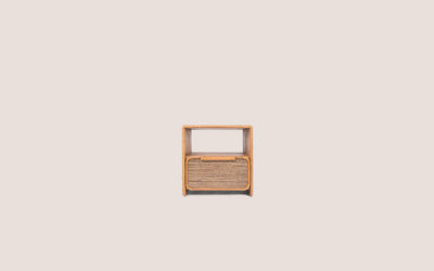 Tess Bed Side 1 Drawer, 1 Open Rack - Coco