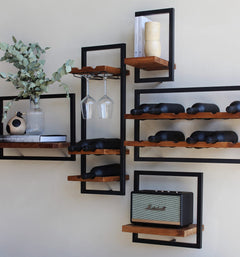 Winerack 6 Bottles With Glass Holder Type D