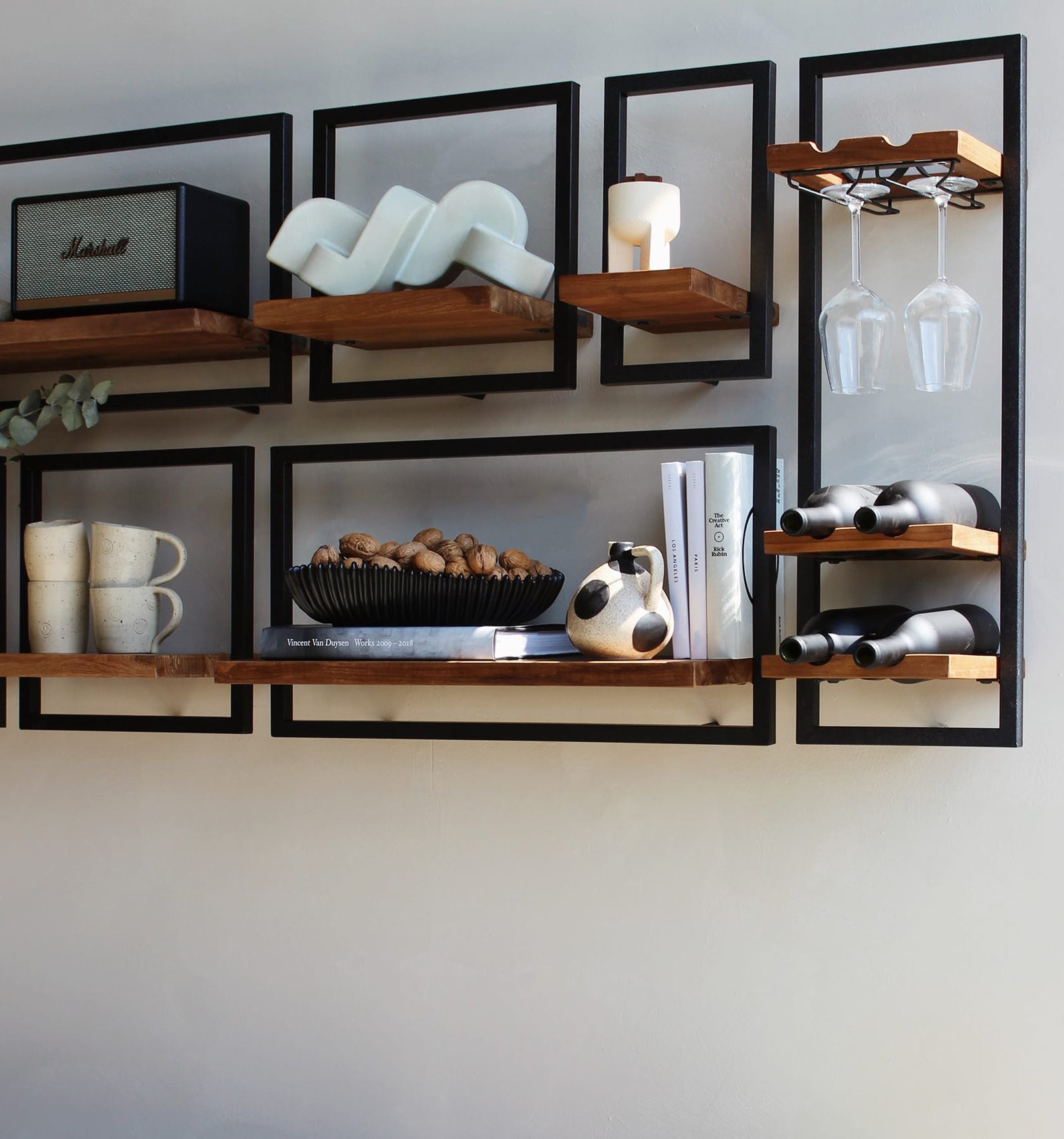 Winerack 6 Bottles With Glass Holder Type D
