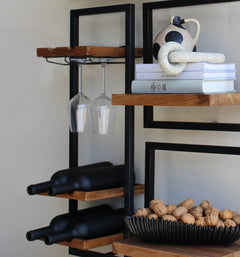 Winerack 6 Bottles With Glass Holder Type D