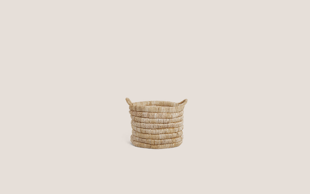 Caterpillar Sago Round Basket