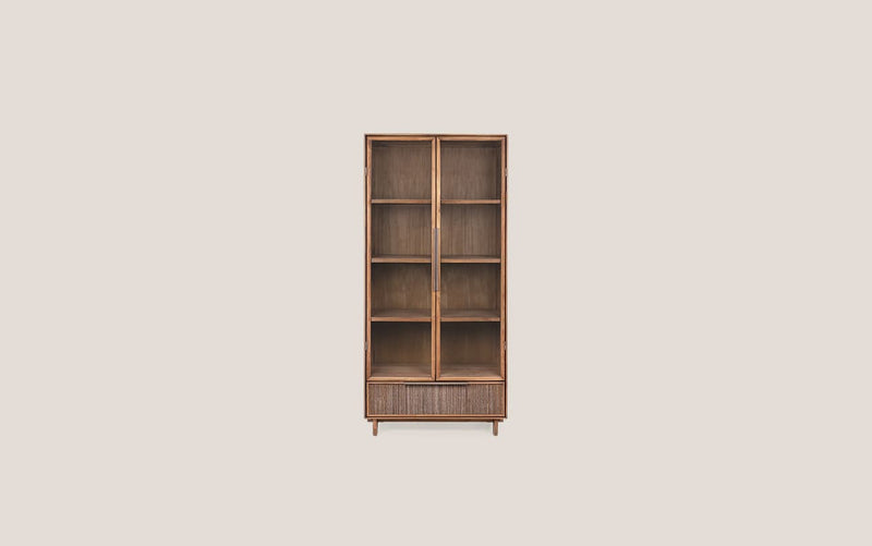 Grace Cabinet 2 Glass Doors 1 Drawer