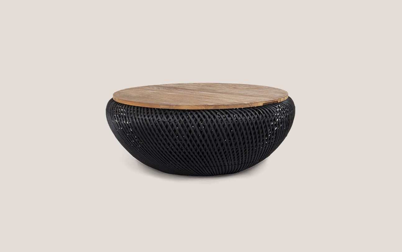 Collectables wave coffee table charcoal