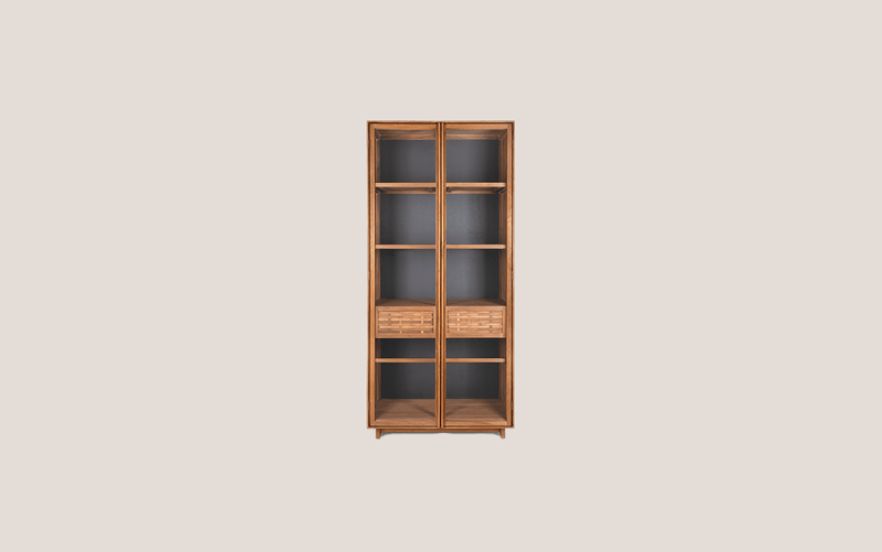 Motion Display Cabinet 2 Glass Doors 2 Drawers