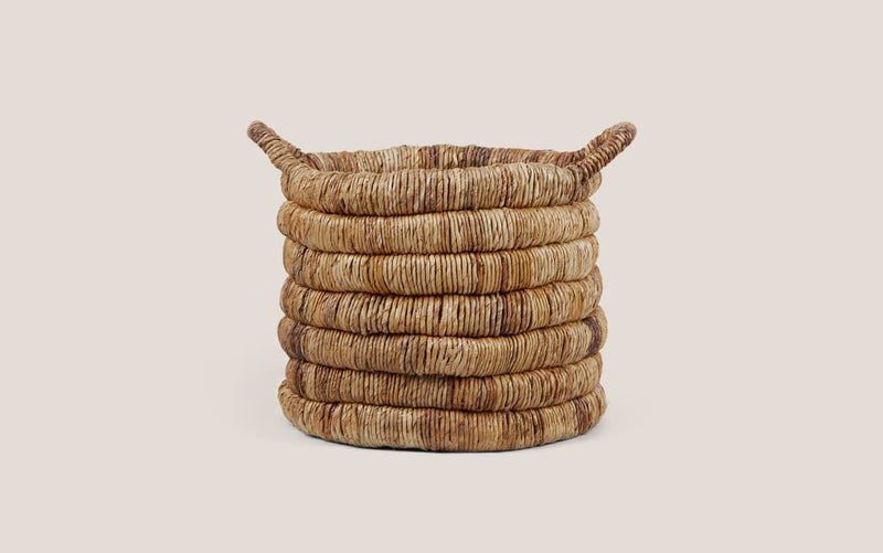 Caterpillar Sago Round Basket Two-Tone