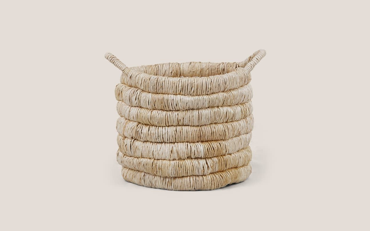 Caterpillar Sago Round Basket
