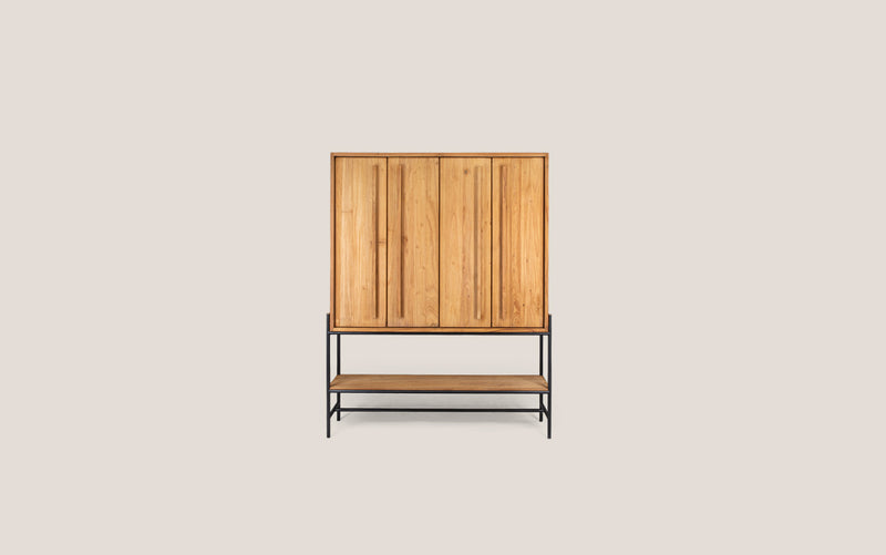 Outline Cabinet 4 Doors 1 Open Rack