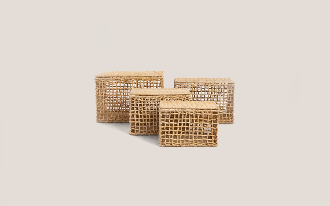 Rinjani Rectangular Basket - Set of 4