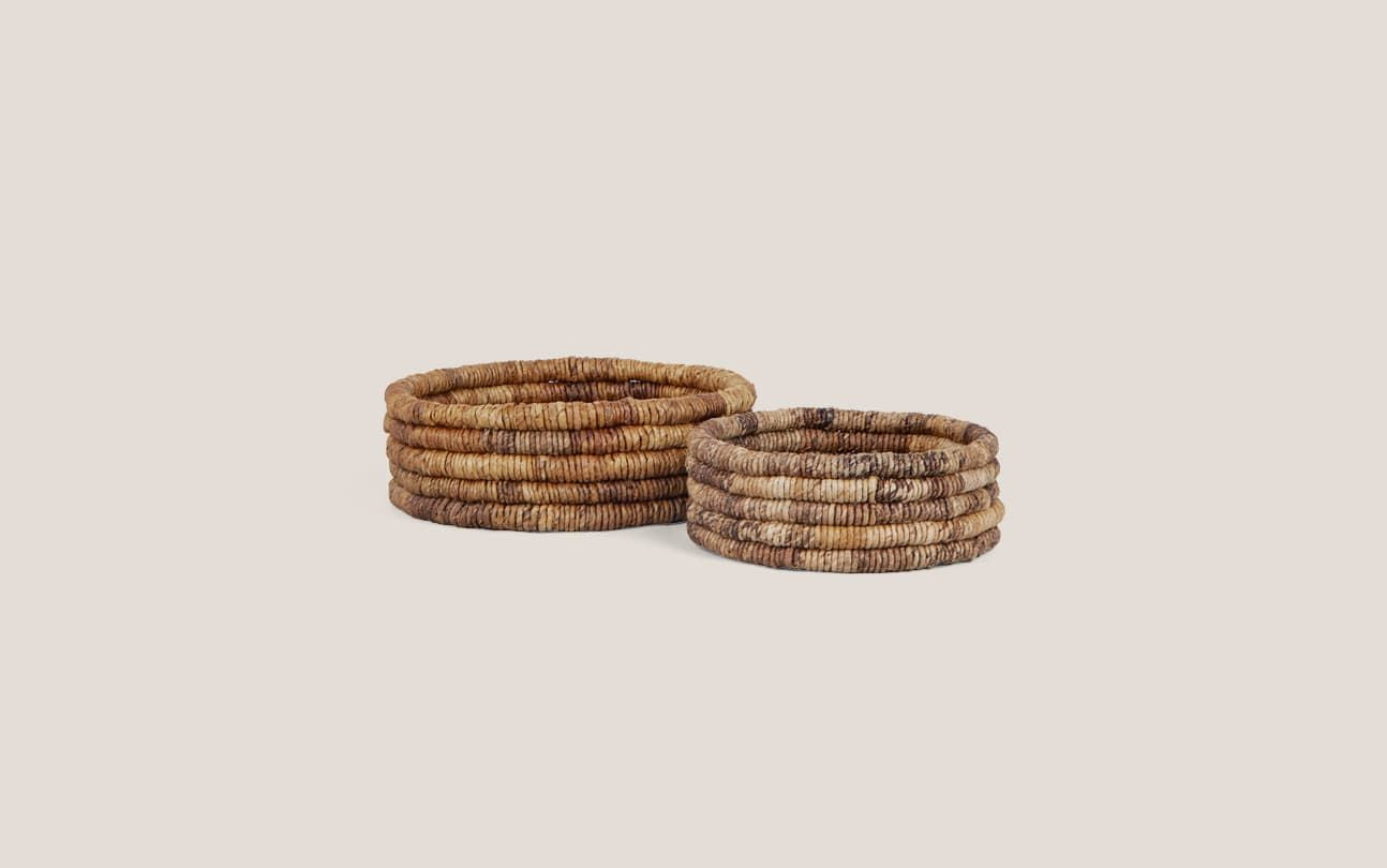 Caterpillar Ambang Low Basket Two-Tone - Set of 2