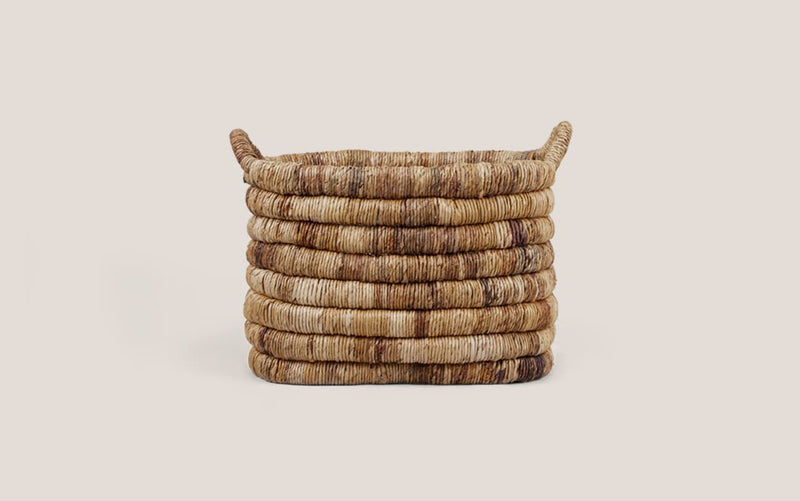 Caterpillar Sago Rectangular Basket  Two-Tone